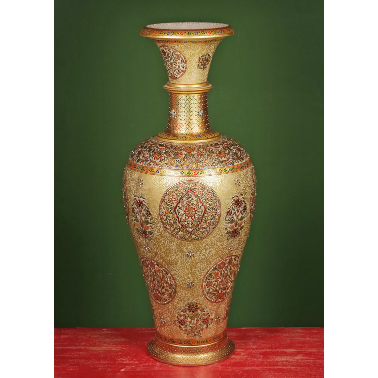 Exotic India Stoneware Floor Vase Wayfair